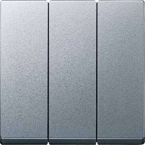 Лицевая панель Schneider Electric Merten System M для 3-кл. выключателя алюминий фото Лицевая панель Schneider Electric Merten System M для 3-кл. выключателя алюминий картинка